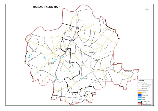 Raibag Taluk Map