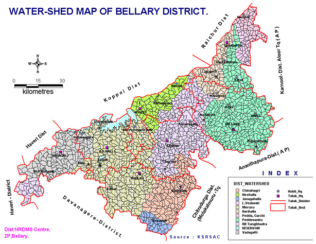 Bellary Water Shed Map