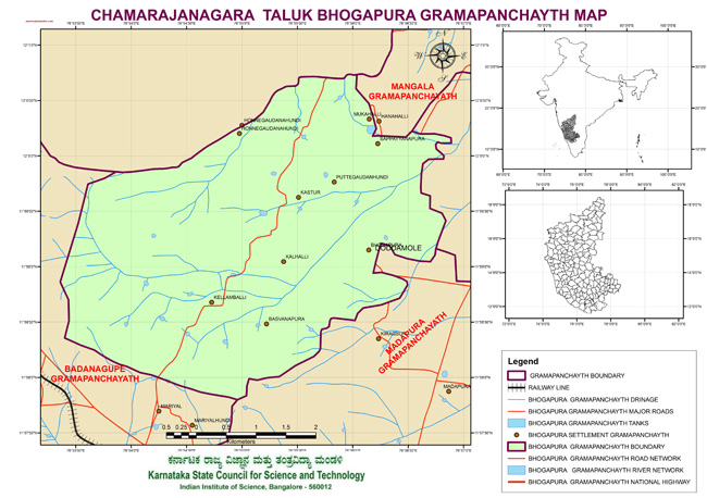 Chamarajanagara Taluk Bhogapura Grampanchayath Map