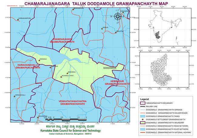Chamarajanagara Taluk Doddamole Grampanchayath Map