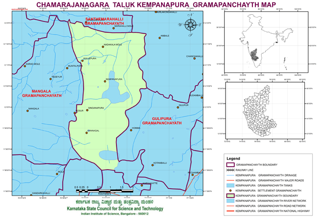 Chamarajanagara Taluk Kempanapura Grampanchayath Map