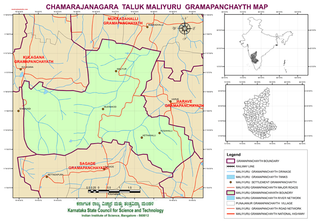 Chamarajanagara Taluk Maliyuri Grampanchayath Map