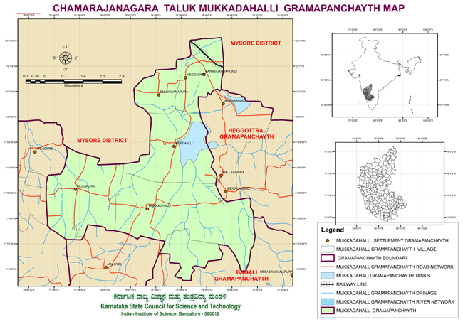Chamarajanagara Taluk Mukkadahalli Grampanchayath Map