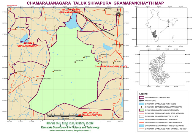 Chamarajanagara Taluk Shivapura Grampanchayath Map