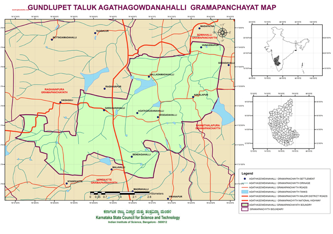 Gundlupet Taluk Agathagoedanahalli Grampanchayath Map