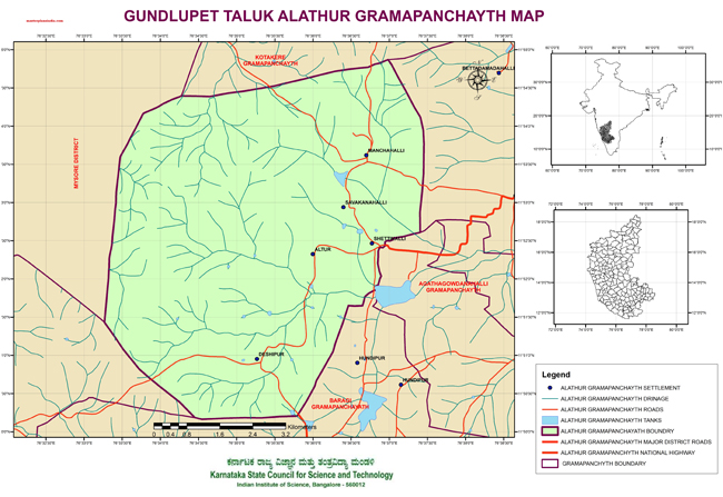 Gundlupet Taluk Alathur Grampanchayath Map