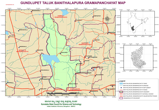 Gundlupet Taluk Banithalapura Grampanchayath Map