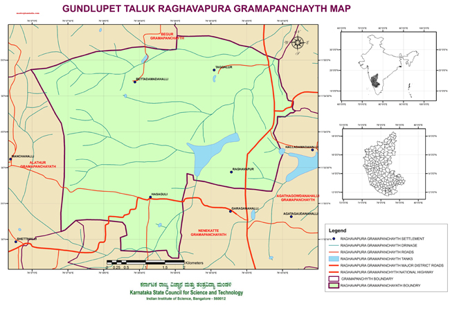 Gundlupet Taluk Raghavapura Grampanchayath Map