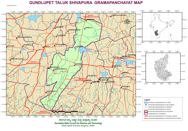 Gundlupet Taluk Shivapura Grampanchayath Map