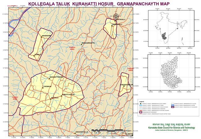 Kollegala Taluk Kurahatti Hosur Grampanchayath Map
