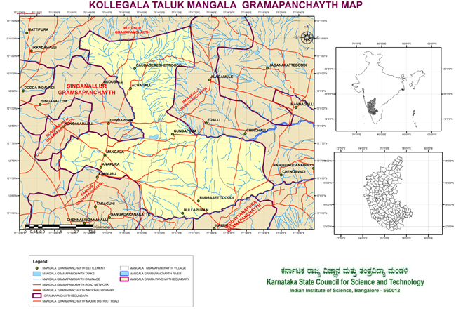Kollegala Taluk Mangala Grampanchayath Map