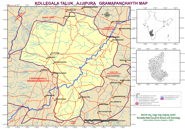 Kollegala Taluk Ajjipura Grampanchayath Map