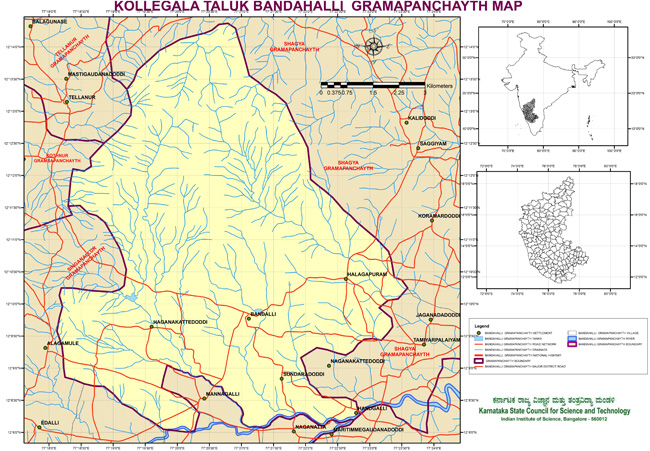 Kollegala Taluk Bandahalli Grampanchayath Map