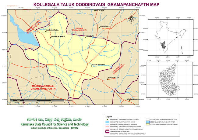 Kollegala Taluk Doddindvadi Grampanchayath Map