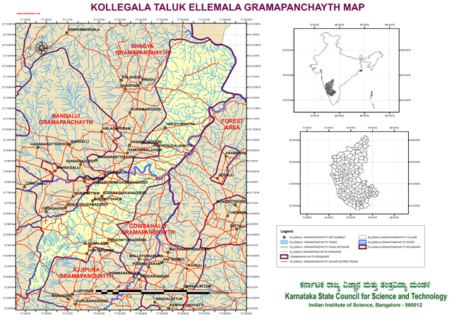 Kollegala Taluk Ellemala Grampanchayath Map