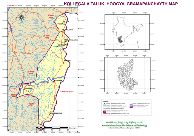 Kollegala Taluk Hoogya Grampanchayath Map