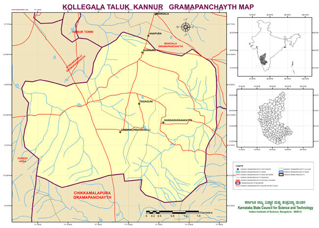 Kollegala Taluk Kannur Grampanchayath Map