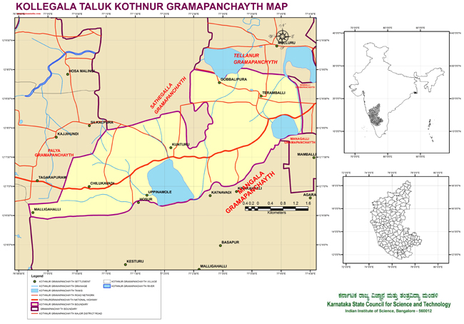 Kollegala Taluk Kothnur Grampanchayath Map