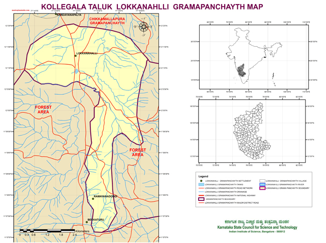 Kollegala Taluk Lokanahlli Grampanchayath Map