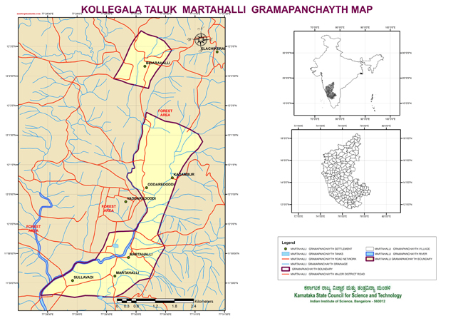Kollegala Taluk Marthahalli Grampanchayath Map