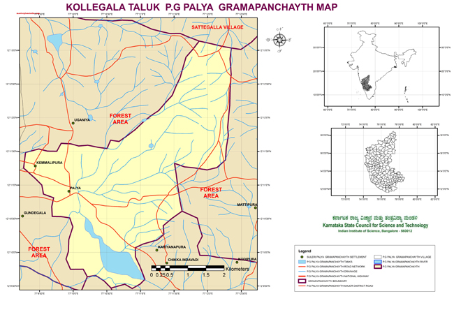 Kollegala Taluk PG Palya Grampanchayath Map