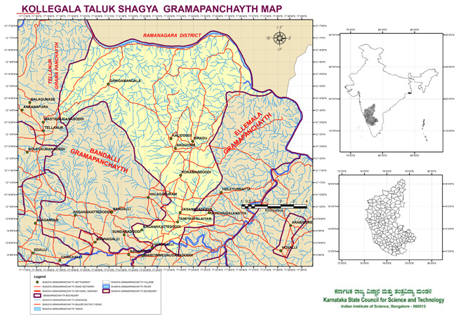 Kollegala Taluk Shagya Grampanchayath Map