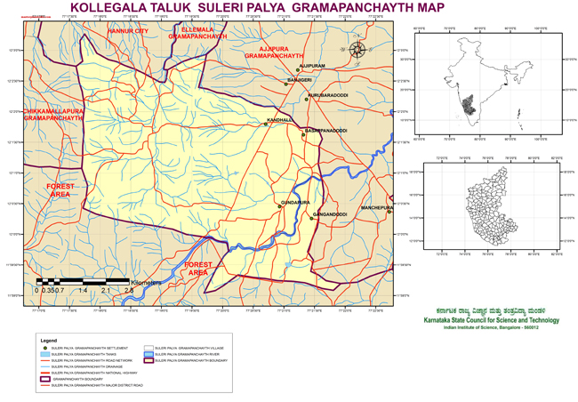 Kollegala Taluk Suleri Palya Grampanchayath Map