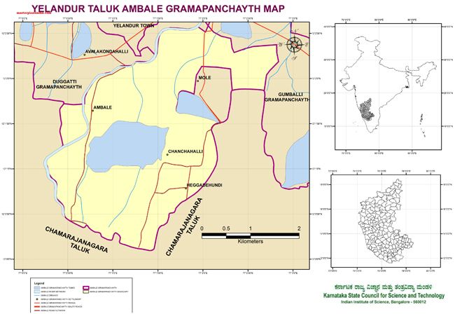 Yelandur Taluk Ambale Grampanchayath Map