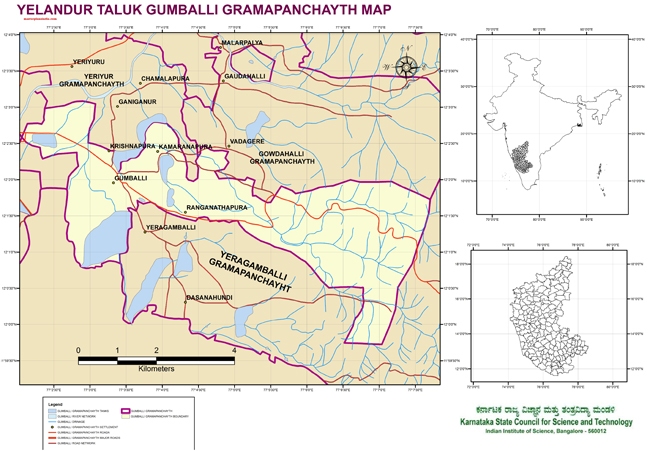 Yelandur Taluk Gumballi Grampanchayath Map