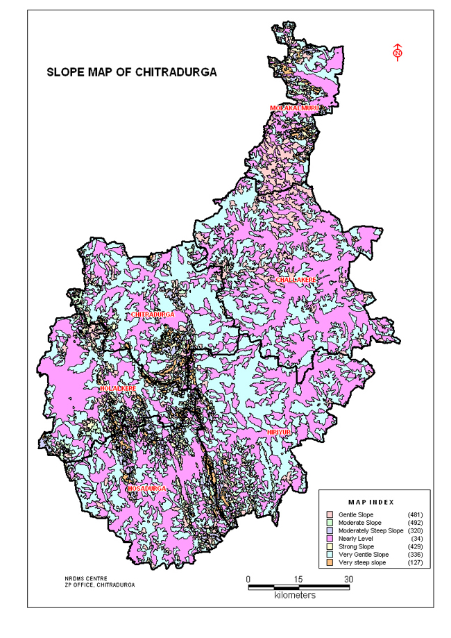 Chitradurga District Slope Map