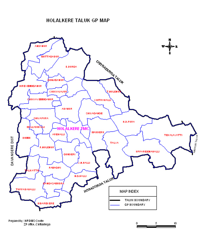 Holalkere Taluk GP Map