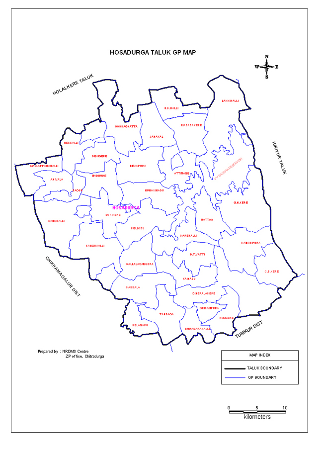 Hosadurga Taluk GP Map