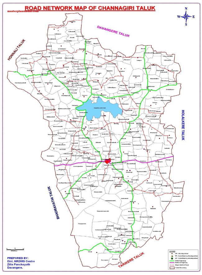 Channagri Taluk Road Network Map