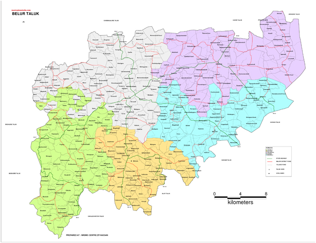 Belur Taluk Map-1