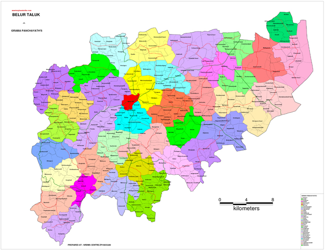 Belur Taluk Gramapanchayth Map