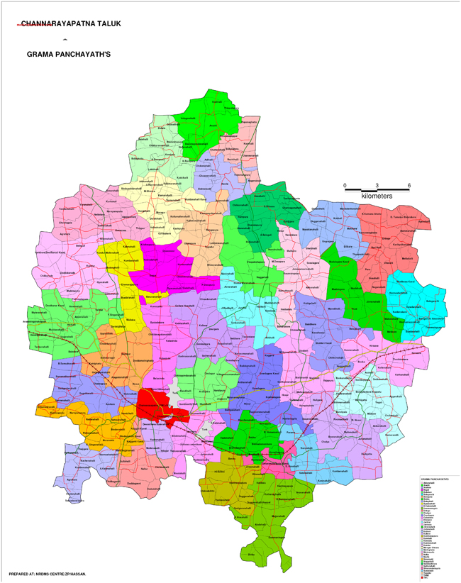 Channarayapatna Taluk Gramapanchayth Map