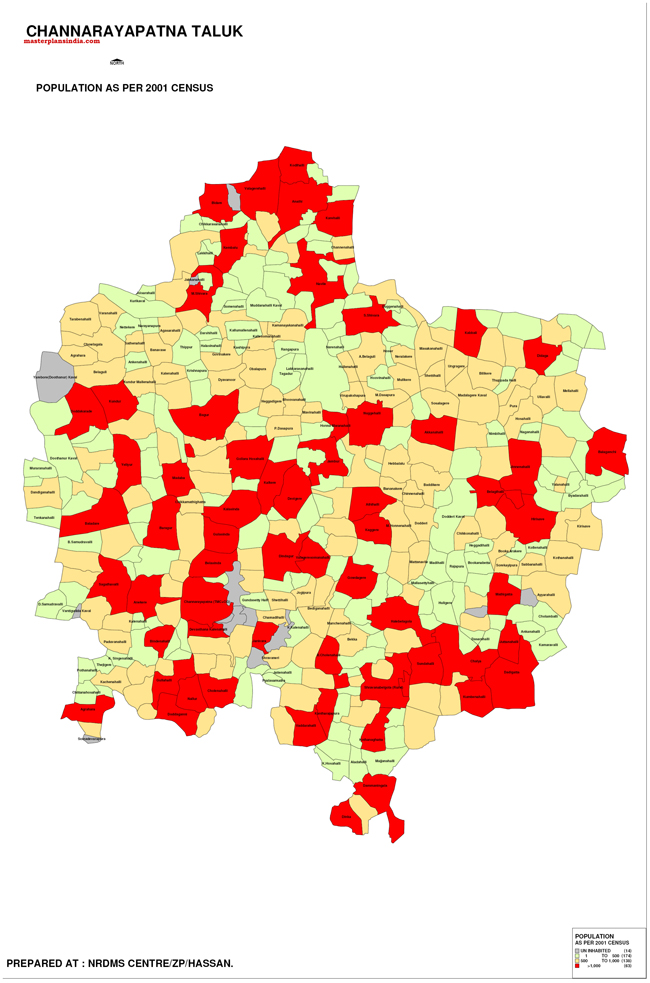Channarayapatna Taluk Population as per census 2001