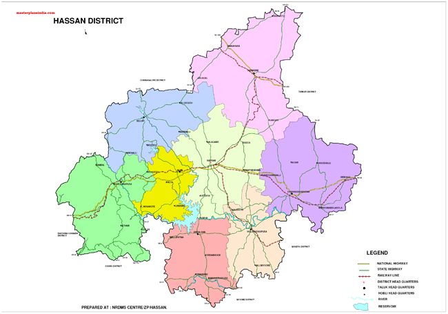 Hassan District Map