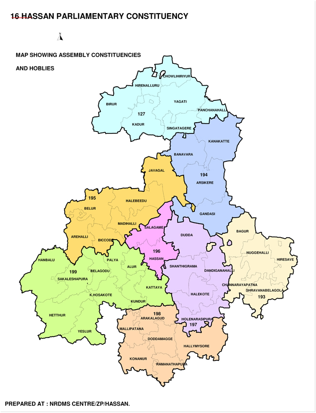 Hassan Parliamentary Constituency Map