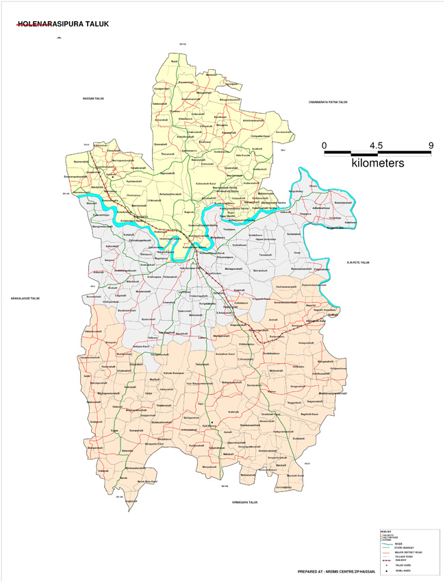 Holenarasipura Taluk Map
