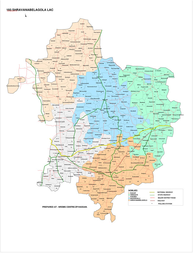 Shravanabelagola Lac Map