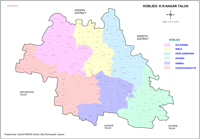 K.R. Nagar Taluk Hobies Map