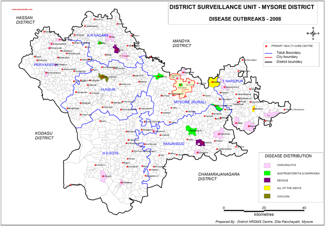 Mysore District Surveillance Unit Map