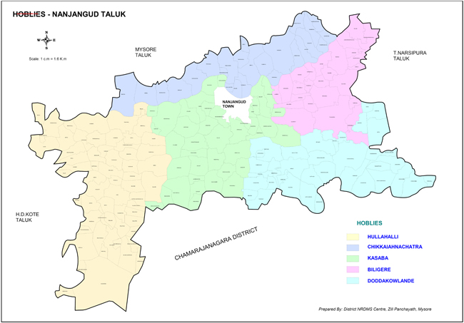 Nanjagud Taluk Hobies Map