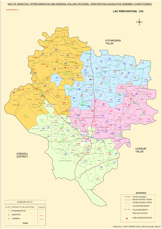 Periyapatna Legislative Assembly Constituency Map