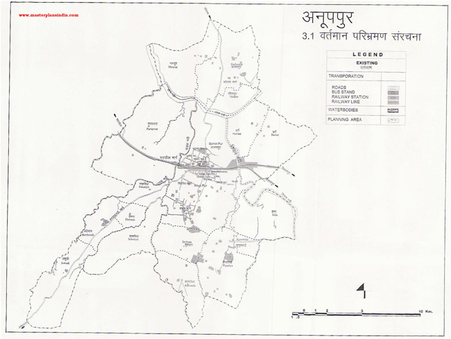 Anuppur Existing Route Map