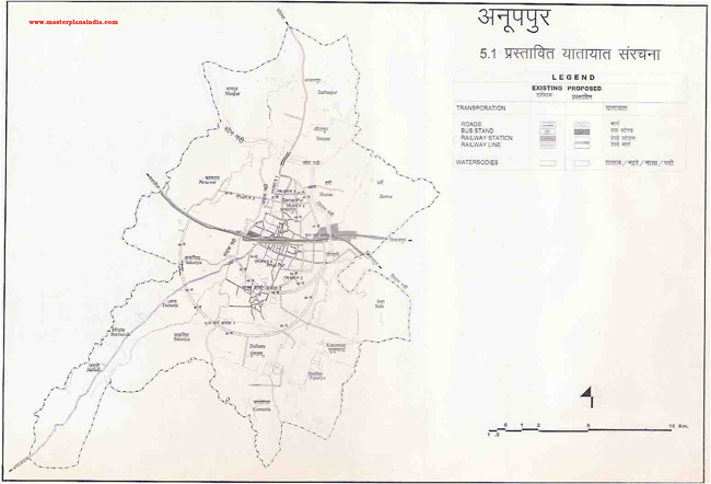 Anuppur Proposed Route Map