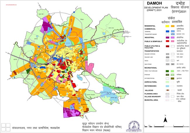 Damoh Master Development Plan 2031 Map Draft