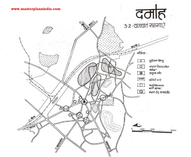 Damoh Transportation Map