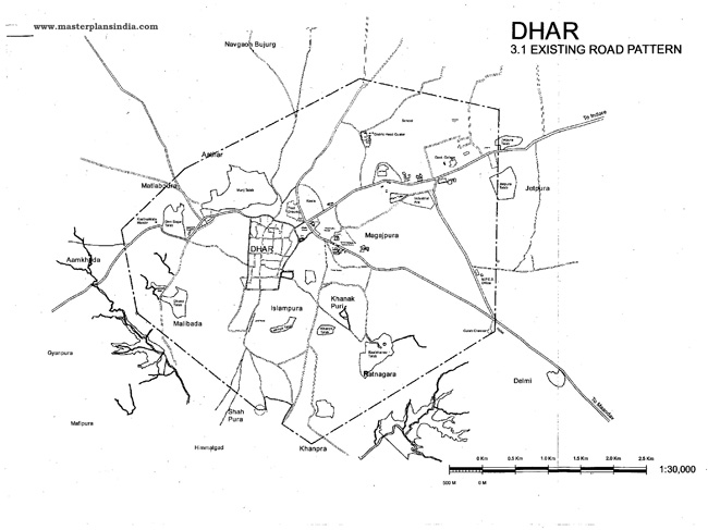 Dhar Existing Road Pattern Map